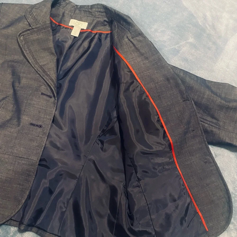 Classic Style ! Great brushed denim look ! Ann Taylor Loft Petites size 14P - Picture 7 of 8